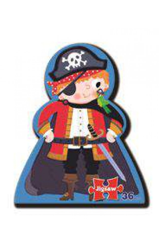 SHAPED  36  PIECE  JIGSAW  BOX PIRATE -