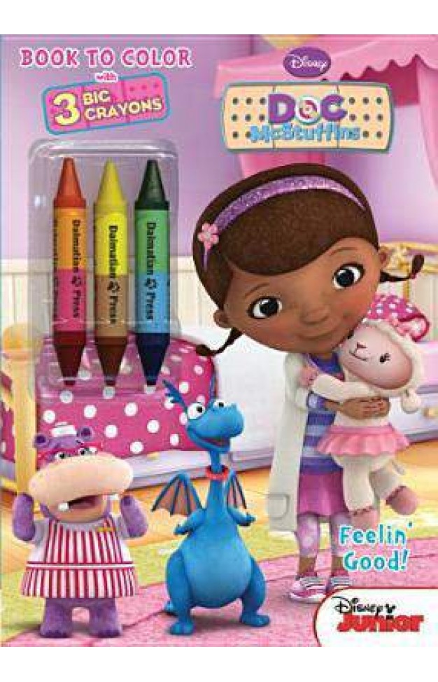 Doc McStuffins Feelin Good Fat Crayon Book to Color