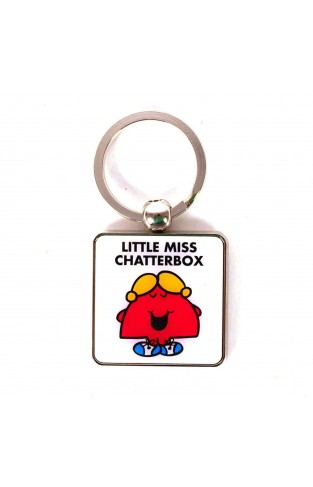 Little Miss Chatterbox Metal Keyring