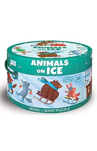 Animals on Ice Giant Puzzle - Board book