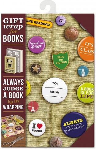 IF Gift Wrap for Books - Book Badges (Wrapping Paper)