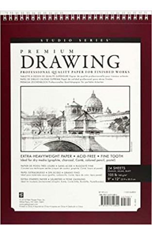 Large Premium Drawing Pad 9'' X 12'' (Sketchbook, Sketch book) (Studio) - Paperback
