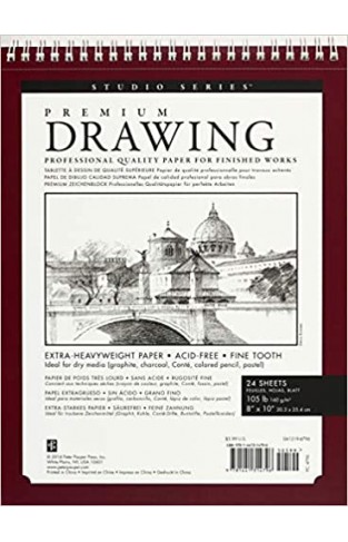 Premium Drawing Pad 8'' X 10'' (Sketchbook, Sketch book) (Studio) - Paperback