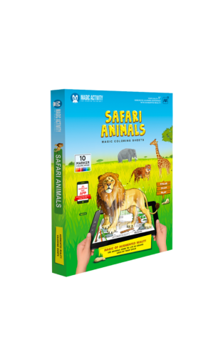 Safari Animals-Magic Coloring Book - Box