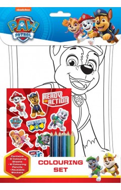 Paw Patrol Childrens Boys Girls Colouring Set 