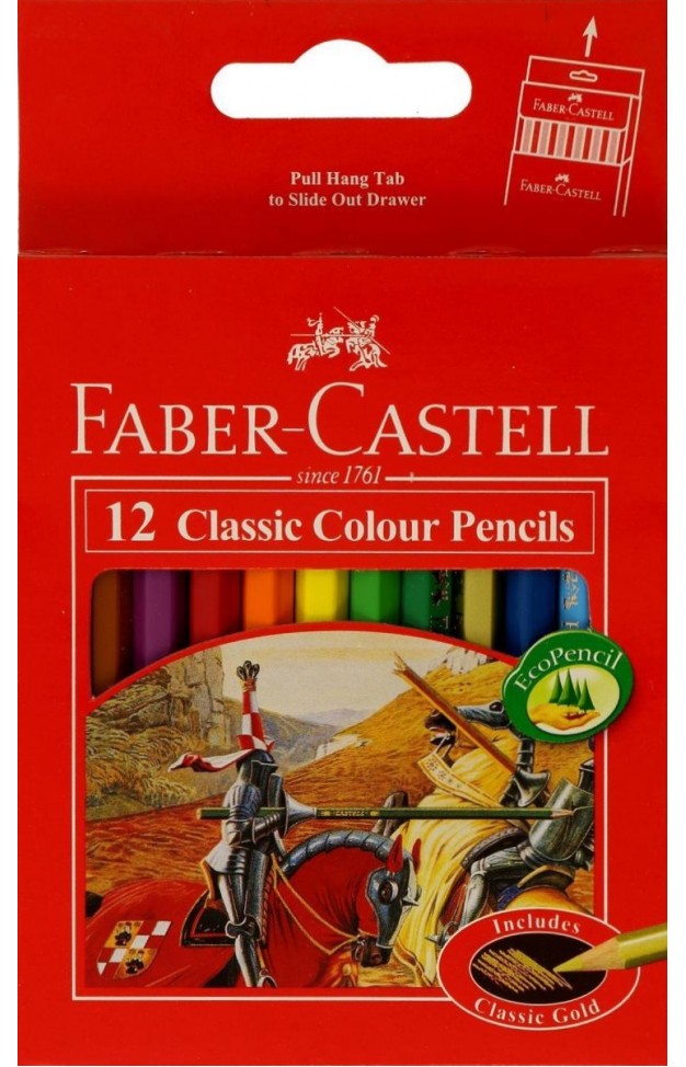 Faber Castell 12 Colour Pencil Short
