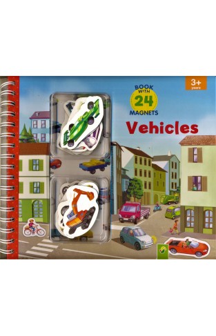 Vehicles - Book with 24 magnets