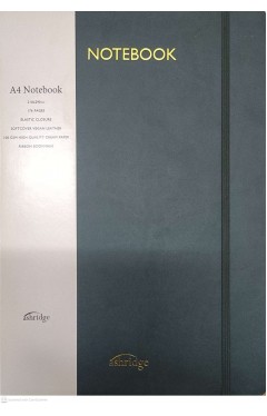 Z Ashridge A4 PU Rainbow Edge Lined Notebook  Olive  