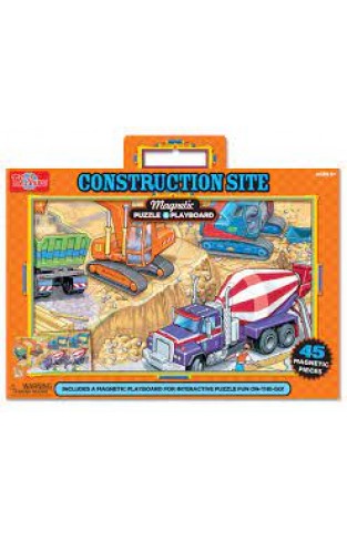 Construction Site Magnetic Playboard & Puzzle