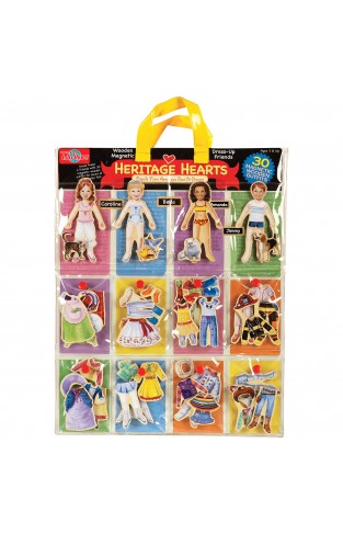 Heritage Hearts Wooden Magnetic Dress-Up Doll Friends