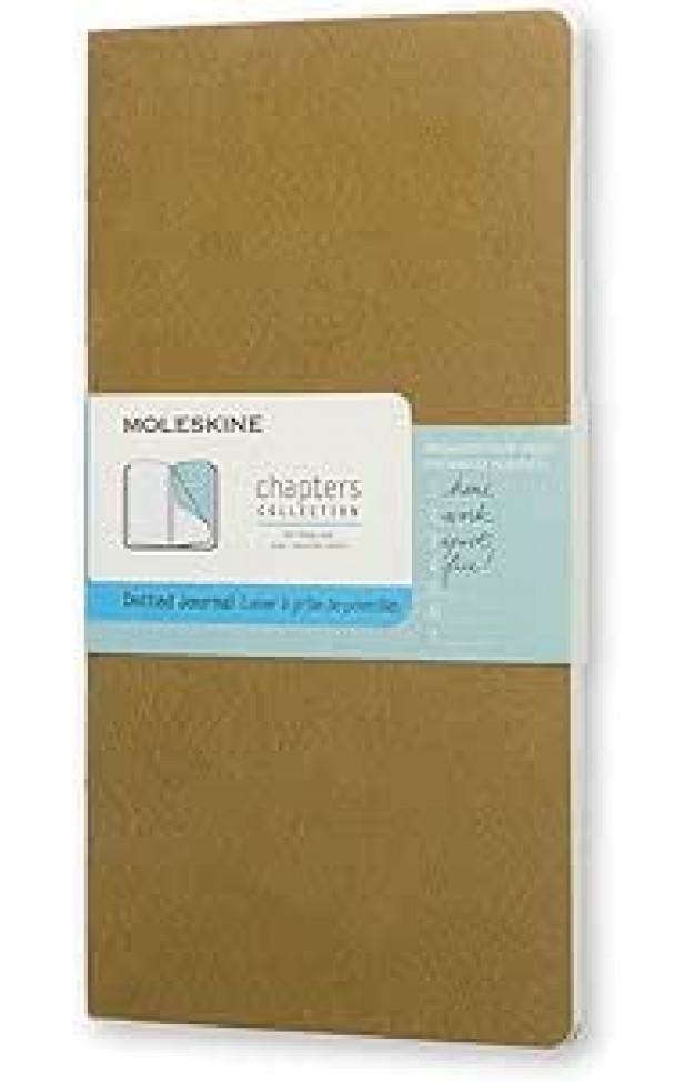 Moleskine Chapters Journal Tawny Olive Slim Medium Dotted