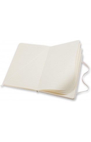 Moleskine : Notebook Large Ice White Leather (Hard Cover)