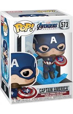 Funko Pop Marvel Endgame Captain America With Broken Shield And Mjolnir