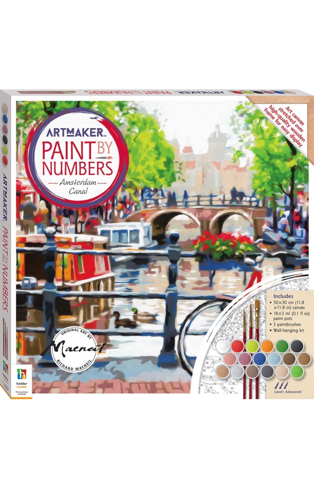 Art Maker Paint by Numbers Canvas Amsterdam Canal