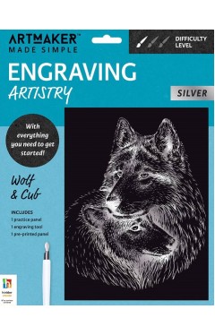 Art Maker Made Simple Engraving Artistry Wolf and Cub