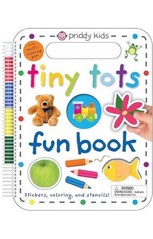 Tiny Tots Fun Book - Stickers, Coloring, and Stencils! With Multi-Colored Pen