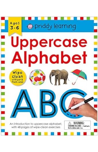 Wipe Clean Workbook: Uppercase Alphabet (enclosed spiral binding) - Ages 3-6; wipe-clean with pen & flash cards