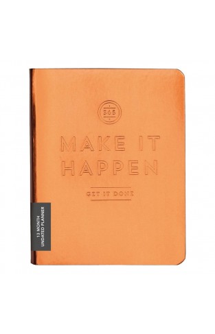 Make It Happen Copper Deluxe Pocket Undated Planner