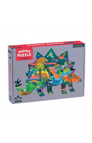 Dinosaurs 300 Piece Shaped Scene Puzzle