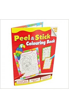 Peel &amp; Stick Colouring Book Parrot