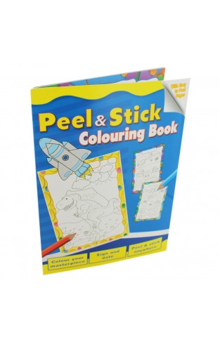 Peel & Stick Colouring Book Rocket