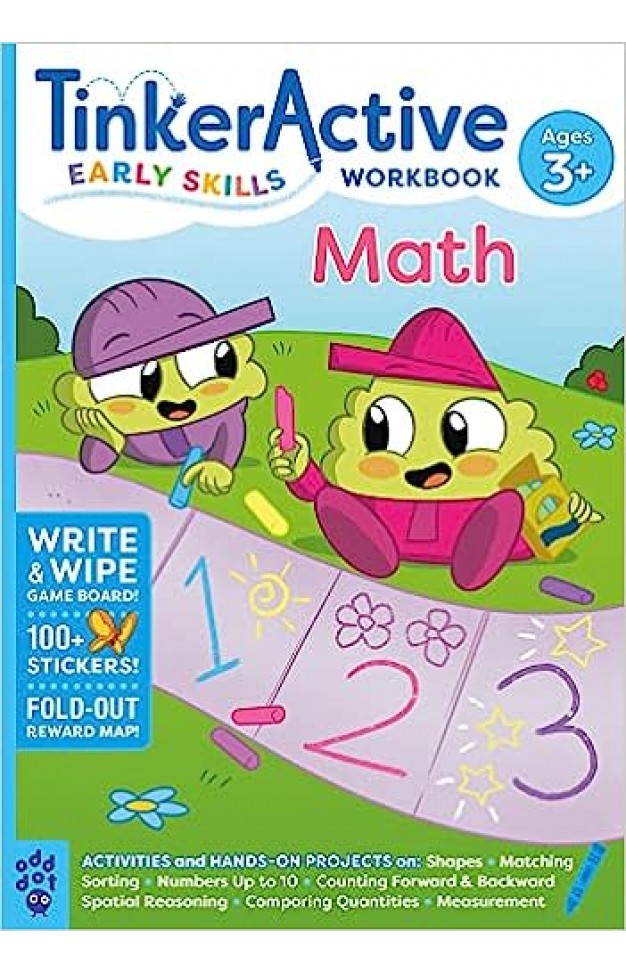 TinkerActive Early Skills Math Workbook Ages 3+