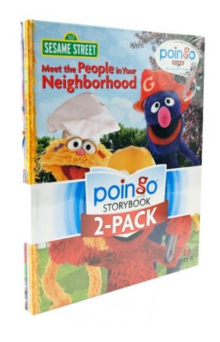 Poingo 2-Book Library: Thomas & Friends (Thomas and the New Carousel) and Sesame Street (Meet the People in Your Neighborhood)