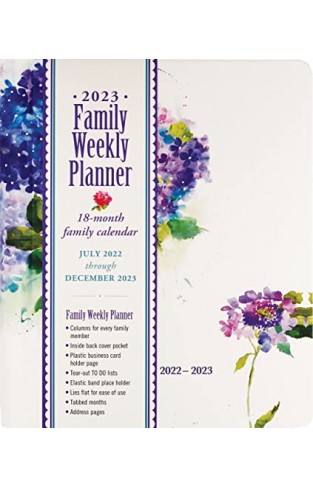 2023 Hydrangeas Family Weekly Planner (18-Months