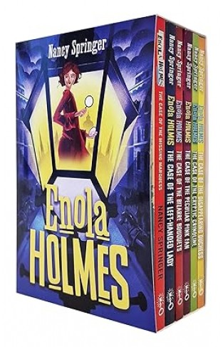 Enola Holmes Mystery Series 6 Books Collection Set (The Case of the Missing Marquess, The Case of the Peculiar Pink Fan, Case of the Left-Handed Lady & More)