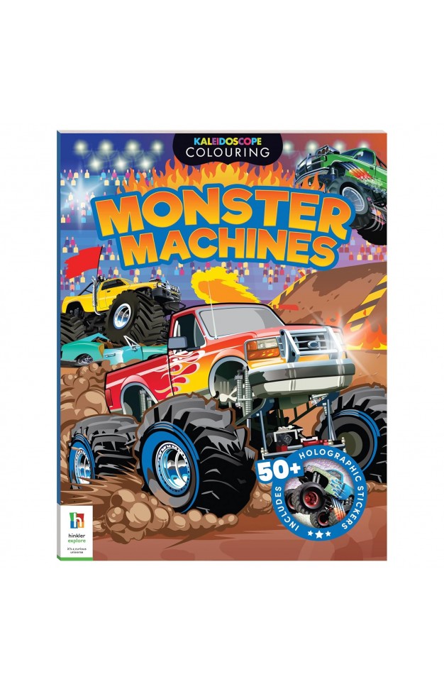 Kaleidoscope Sticker Colouring Monster Trucks