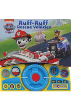 Nickelodeon PAW Patrol - Ruff-Ruff Rescue Vehicles Steering Wheel Sound Book - PI Kids (Play-a-Sound)