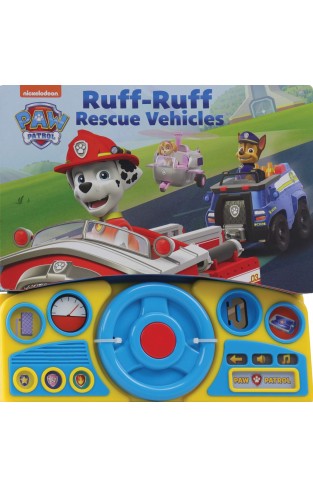 Nickelodeon PAW Patrol - Ruff-Ruff Rescue Vehicles Steering Wheel Sound Book - PI Kids (Play-a-Sound)