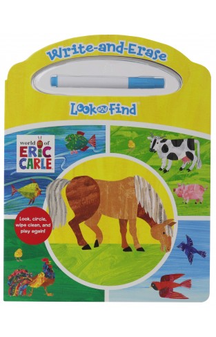 World of Eric Carle - Write-and-Erase Look and Find - Wipe Clean Learning Board - PI Kids