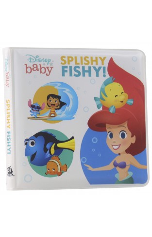 Disney Baby Moana, Little Mermaid, Finding Nemo and More!- Splishy Fishy! Bath Book - PI Kids