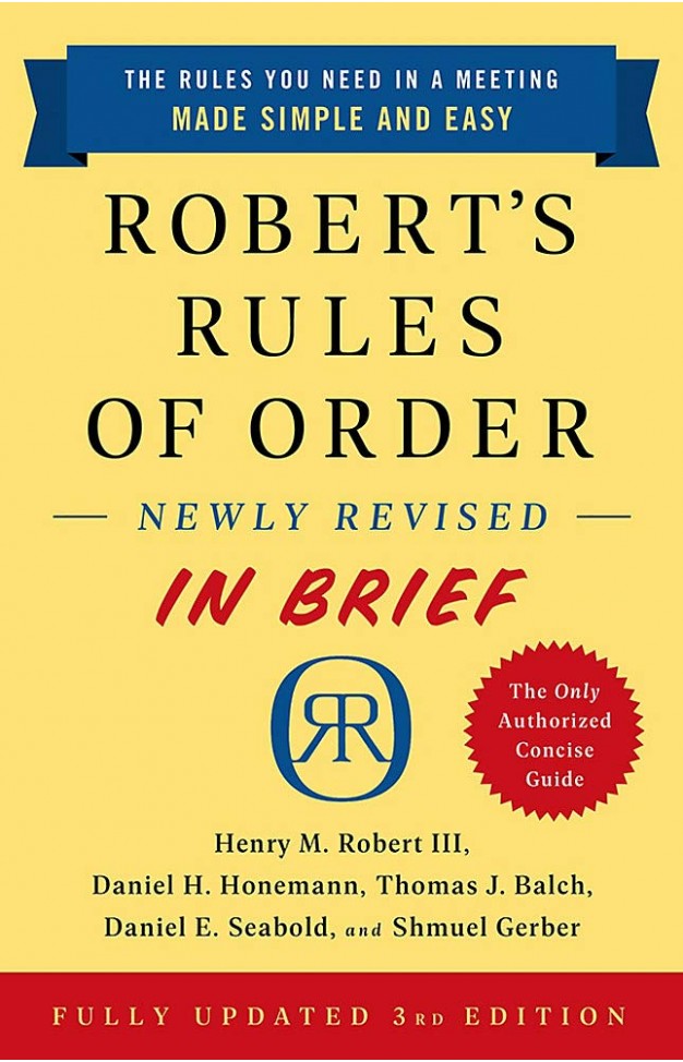 Robert's Rules of Order Newly Revised In Brief