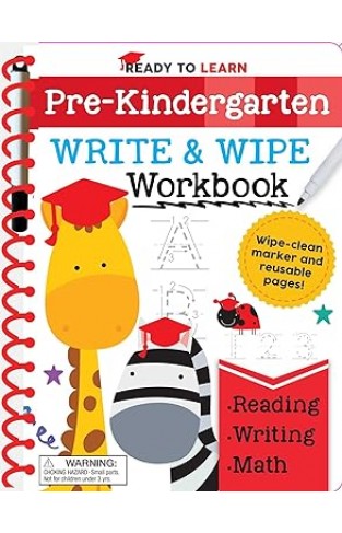 Ready to Learn: Pre-Kindergarten Write and Wipe Workbook - Counting, Shapes, Letter Practice, Letter Tracing, and More!