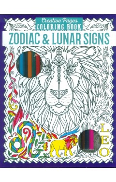 Creative pages coloring book zodiac &amp; lunar signs