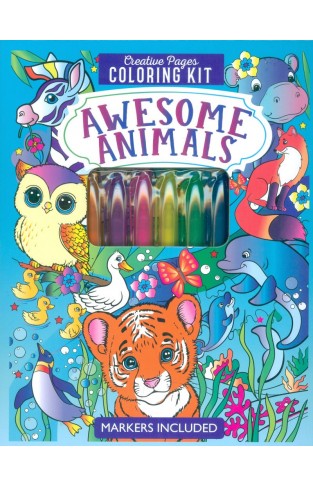 Creative Pages Coloring Book Awesome Animals