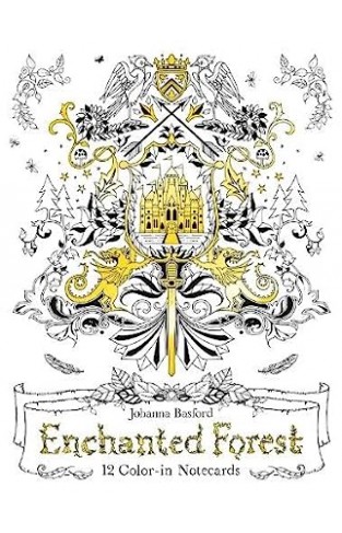 Enchanted Forest Notecards - 12 Colour-in Notecards