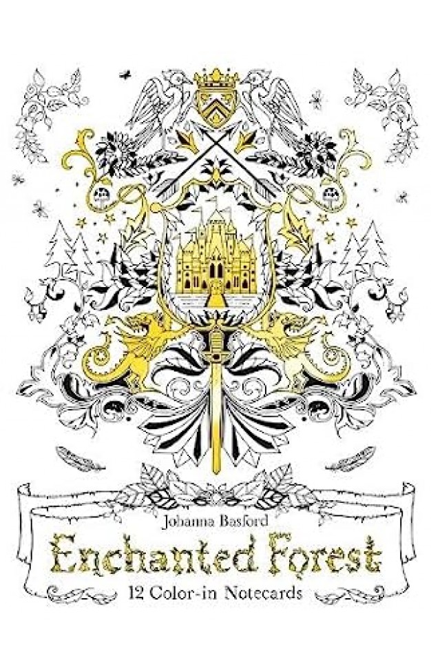 Enchanted Forest Notecards - 12 Colour-in Notecards