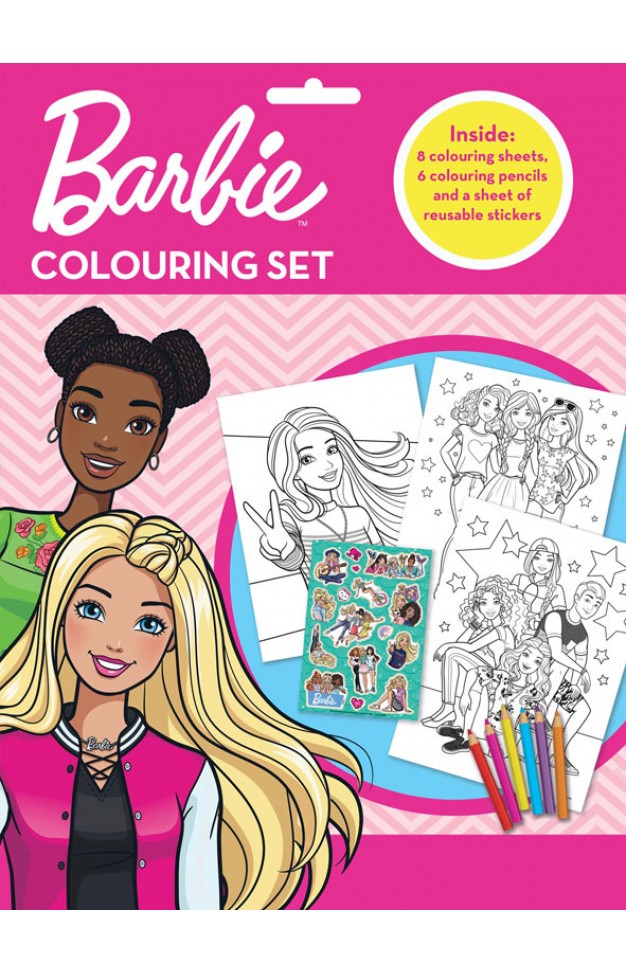 BARBIE COLOURING SET