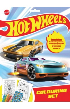 HOT WHEELS COLOURING SET