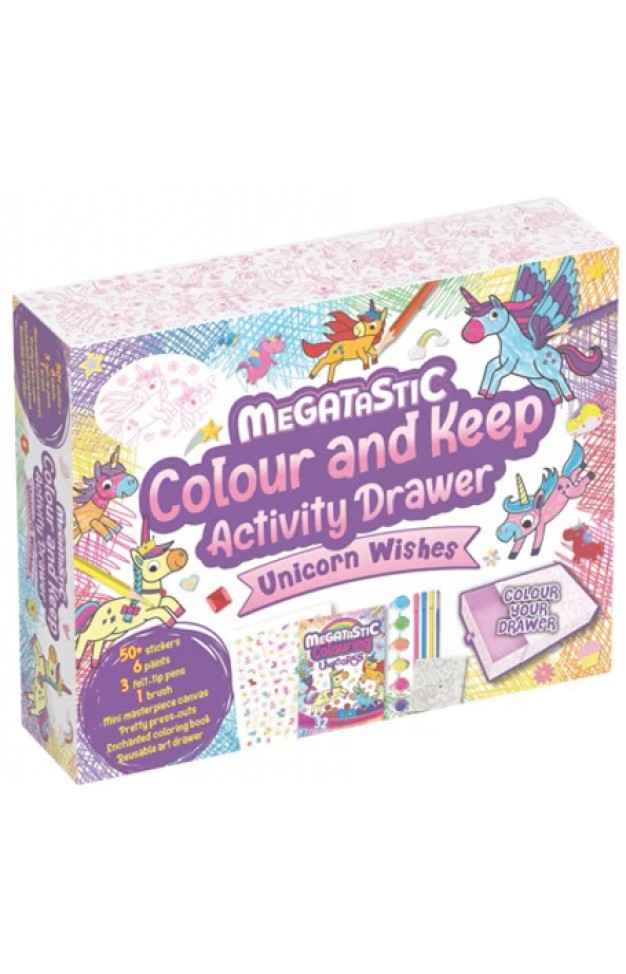 Colour and Keep Drawers Classic  Unicorn Wishes