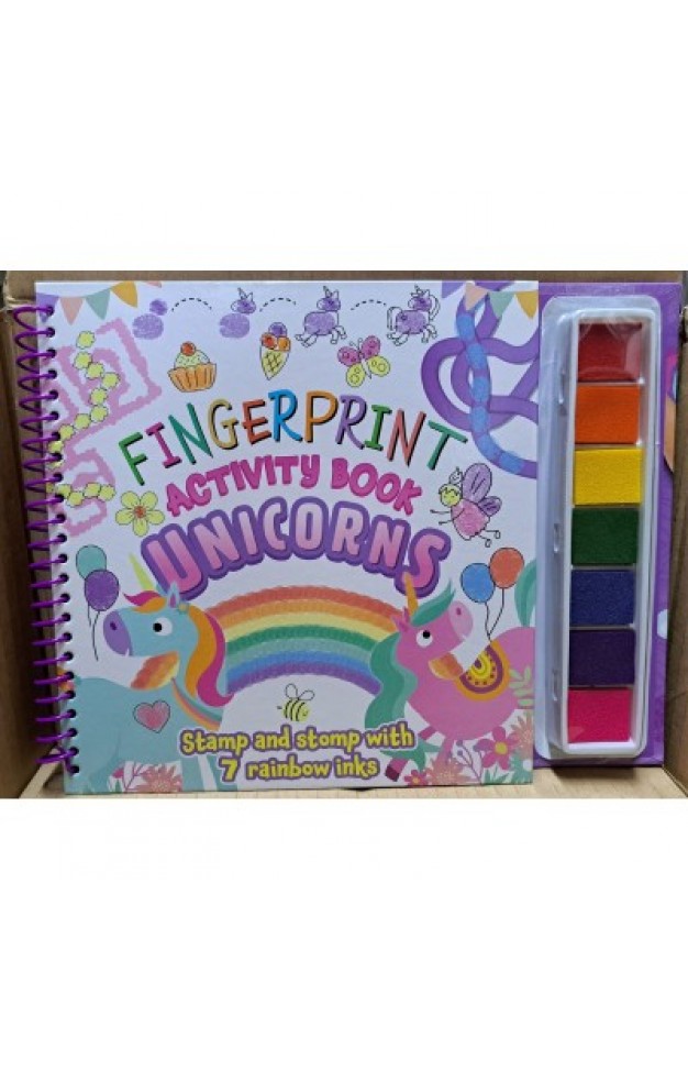 Fingerprint Activity Book Unicorns