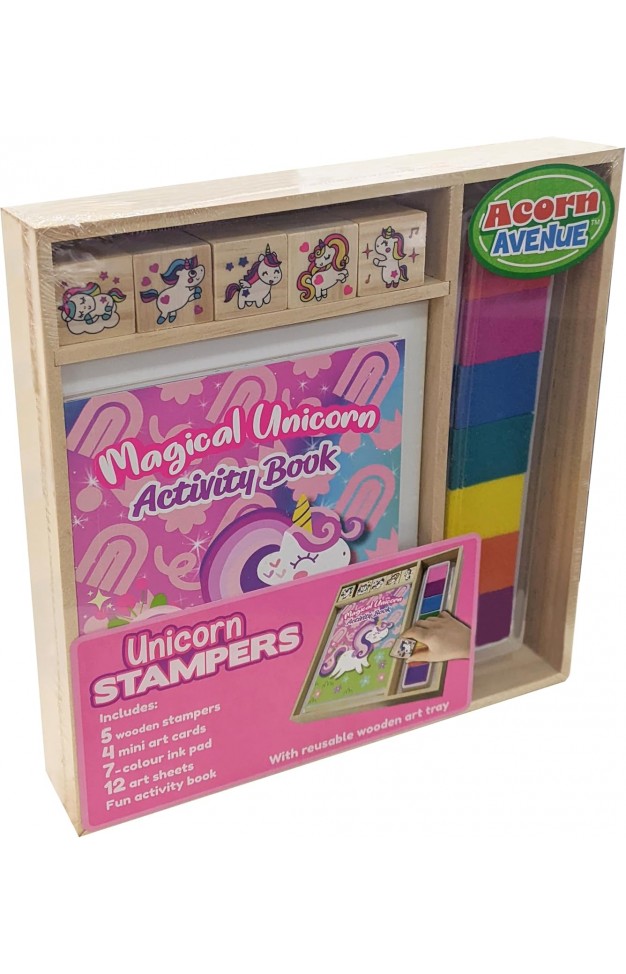 Wooden Unicorn Stampers Set