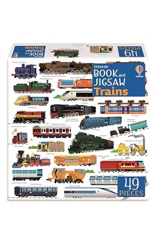 Usborne Book and Jigsaw Trains