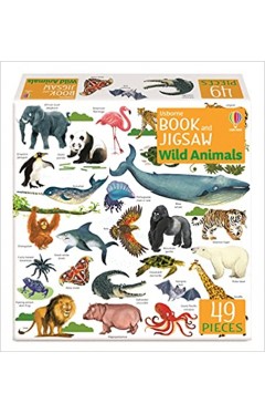 Usborne Book and Jigsaw: Wild Animals
