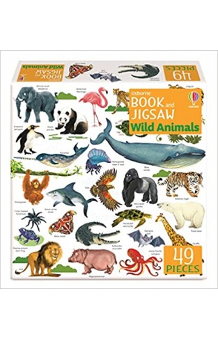 Usborne Book and Jigsaw: Wild Animals