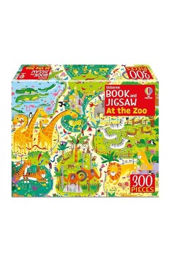 Usborne Book and Jigsaw At the Zoo