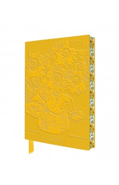 Vincent van Gogh: Sunflowers 2026 Artisan Art Vegan Leather Diary Planner
